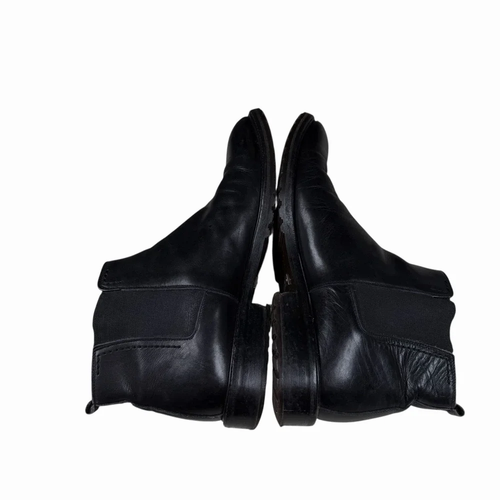 Bally Made in Italy Men's Leather Zip Chelsea‎ Ankle Boots Men's 7.5 M Black